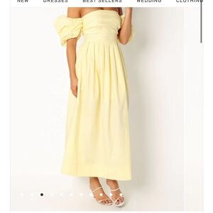 Petal & Pup Strapless Yellow Dress